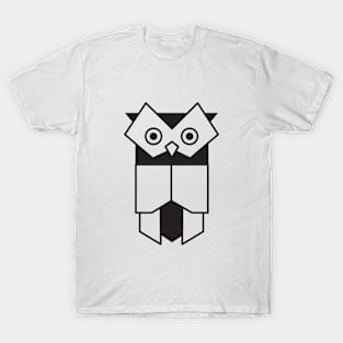 Geometric flat style owl design T-Shirt